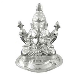 "GANESH SILVER IDOL - SJSID02- 20gms - Click here to View more details about this Product